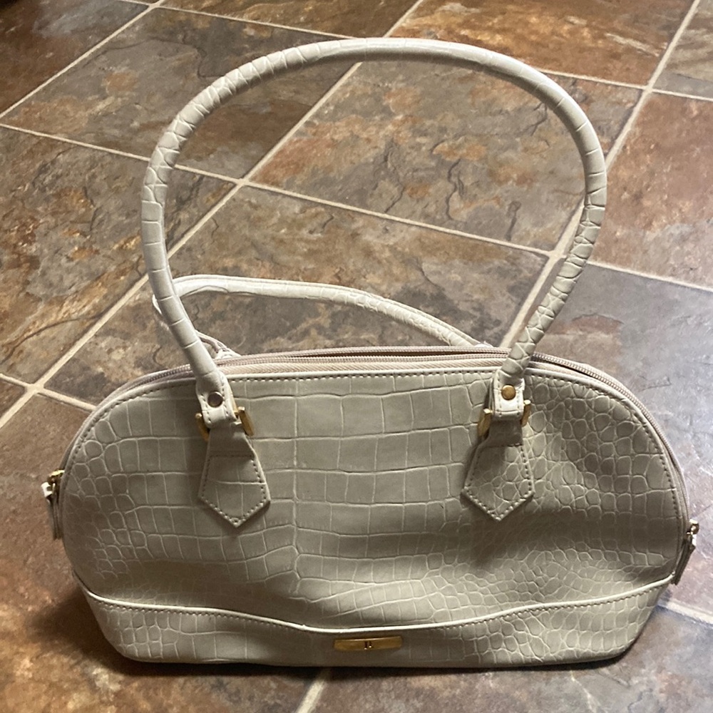 Vintage Leslie Fay Handbag Faux Alligator Skin